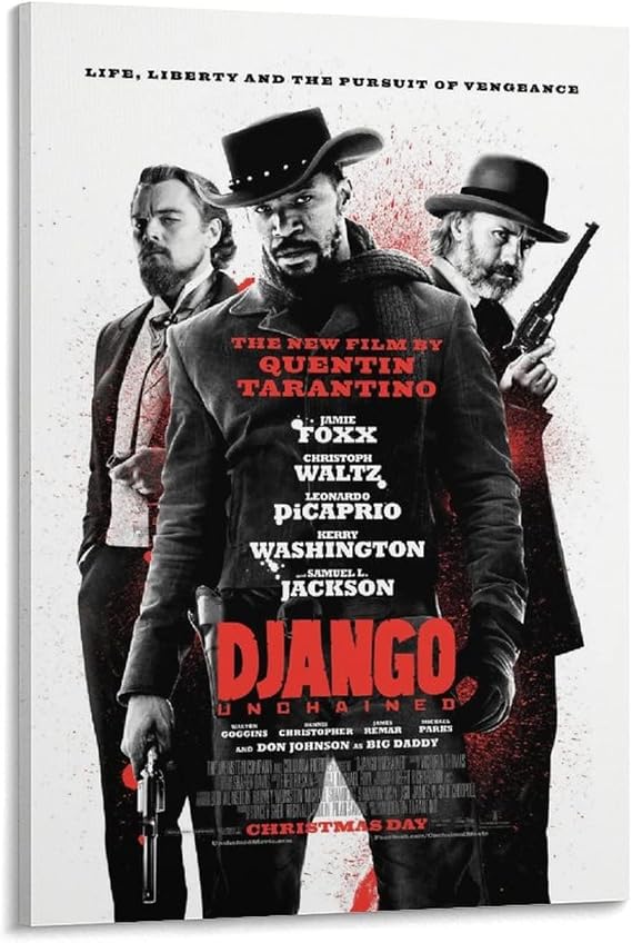 jongi Django Unchained Movie Poster Poster Decorative Painting Canvas Wall Art Living Room Posters Bedroom Painting 08x12inch(20x30cm)