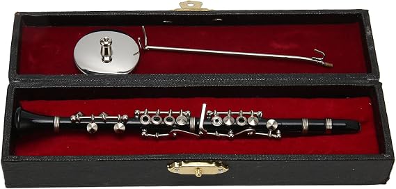 Mini Clarinet Model Toy, Realistic Instrument Portable Ornament 16cm Miniature Clarinet Model for Birthday