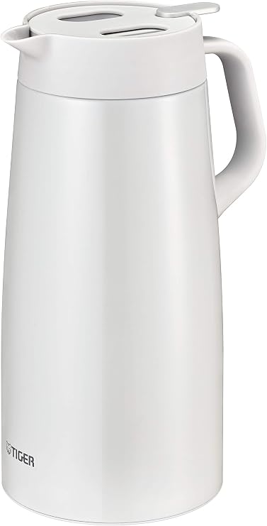 Tiger PWO-A200W Thermal Insulated Tabletop Pot, Large Capacity, 0.53 gal 2.0 L, White