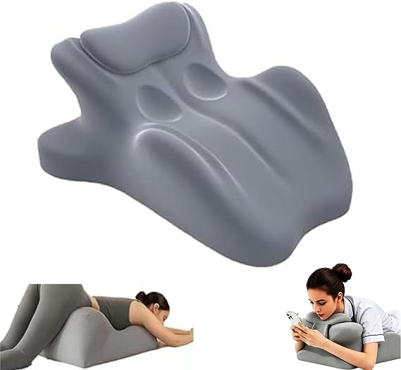 Ergonomic Pillow - Contour Pillow Memory Foam Wedge Pillow for Acid Reflux Relief, Multipurpose Positioning 27 Degree Bed Wedge Pillow Reading Pillow Couples Pillow (Gray)