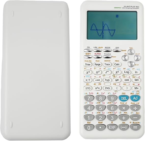 Graphing Calculator Scientific with 360 Functions, Graphic/Statistics/Algebra/Calculus Calculator with 10+2 Digits Display for College and High School Students,Office and Business, White