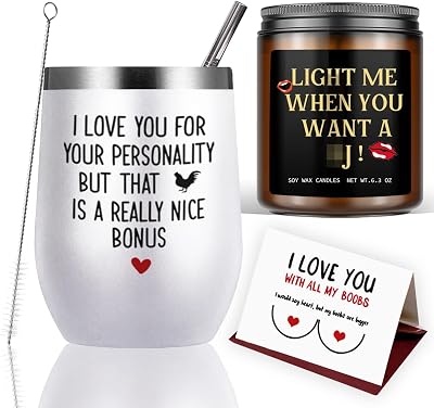 Gifts for Boyfriend Valentines Day Naughty Birthday Candles Boyfriend Gifts from Girlfriend Husband Birthday Gifts for Boyfriend Happy Anniversary, Gifts for Men Husband,Him,Couple,Fiance,Lover