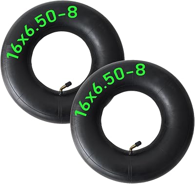 2-Pcs 16x6.50-8 Tube 16x7.50-8 Inner Tube 16x650-8 16x750-8 Bent Valve Stem for Lawn MowersSnow BlowersATVsGo Kart and More