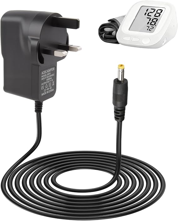 6V Charger for Omron Blood Pressure Monitor, Power Supply Adapter