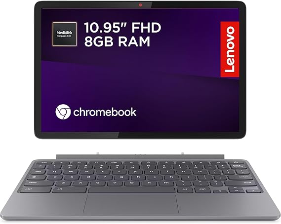 Lenovo IdeaPad Chromebook Duet | 11 Inch FHD+ 1200p Laptop | MediaTek Kompanio 838 | 8GB RAM | 128GB eMMC | Chrome OS | Folio Stand + Folio Keyboard