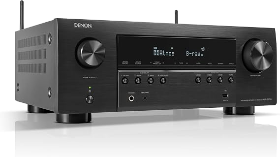 Denon AVR-S970H 7.2-channel AV receiver HiFi amplifier Dolby Atmos DTS X 8K Ultra HD HEOS built-in 6 HDMI inputs WLAN Bluetooth black