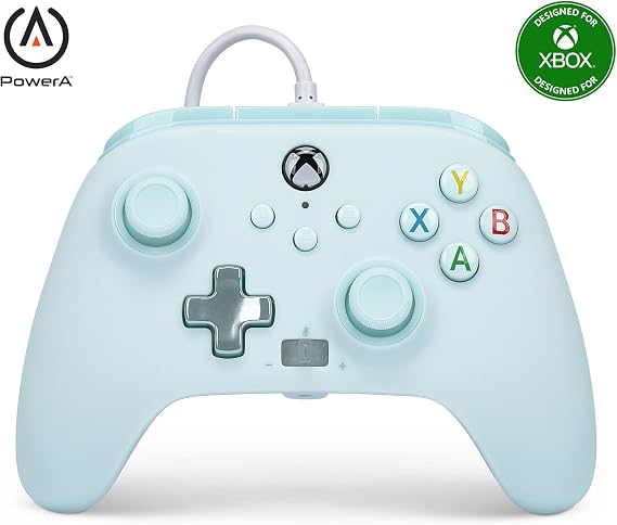 PowerA Enhanced Wired Controller for Xbox Series X|S - Cotton Candy Blue, gamepad, video game, gaming, Xbox Series X|S