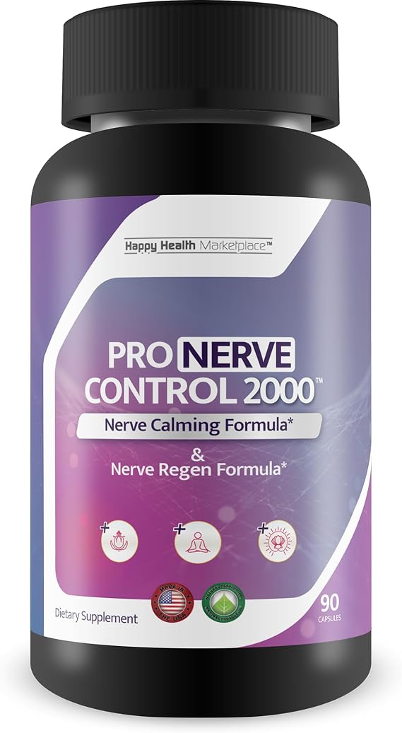 Pro Nerve Control 2000 - Nerve Support Supplement - Promote Healthy Nerve Control & Nerve Function with Nerve Support Vitamins & Antioxidants