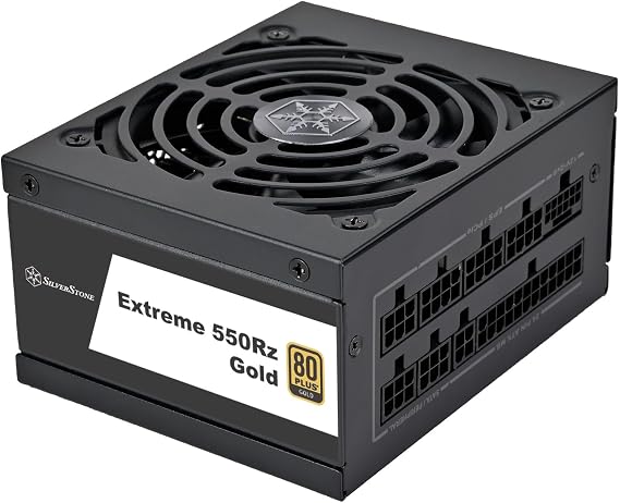 Silverstone Technology Extreme 550Rz Gold 550W SFX12V 4.1 PCIe Gen 5 Modular SFX Power Supply, SST-EX550R-GM