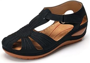 Wedge Sandals for Women Closed Toe Womens Beach Sandals Low Heel Athletic Wedge Sandals Bohemia Sandals