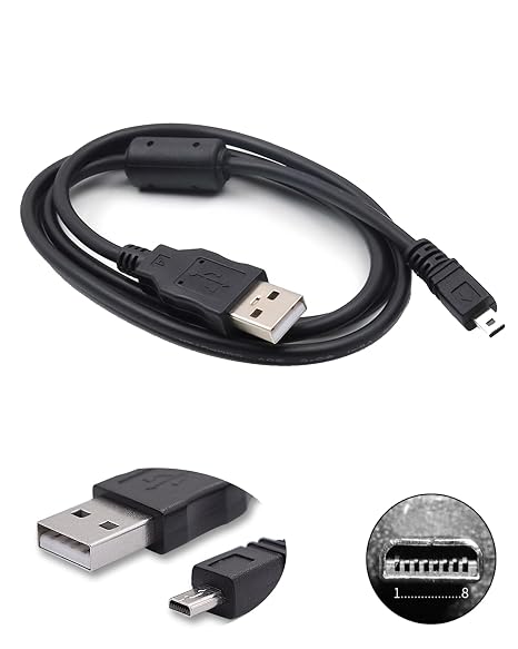 3.3Ft USB Cable for Panasonic Camera Compatible with Panasonic Lumix Camera DMC-FZ70 DMC-ZS25 DMC-TZ35 DMC G7 ZS40 ZS50 SZ3 FT20 FS20 FX3 FX30 FX33 FX35 TZ8 TZ11 TZ15 FX80 FX9 FX90 FZ1 TZ24