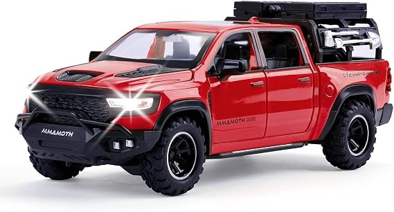Toy Pickup Truck Model Car Vehicle Toy for Kids Boys 3+ Years, Diecast Metal Truck with Sound and Light, 1:32 Alloy Toy Truck for Kids Birthday Gift and Model Collection