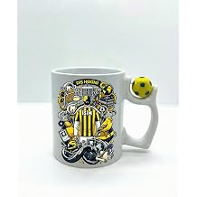 Dişçi Meslek Taraftar Temalı Diş Hekimi Kupa Bardak | Taraftar Meslek Temalı Kupa Bardak | Hediye Mug (Fenerbahçe Temal, Futbol Toplu)