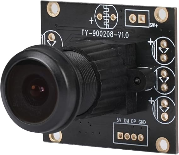 USB Camera Module 640x480 30FPS Wide Angle 170 HD Vision Module for Robot Building DIY Webcam Board for Arduino Jetson Raspberry Pi Robot Kit Support Hiwonder SO-ARM101 MasterPi GC0308 HD Camera 170