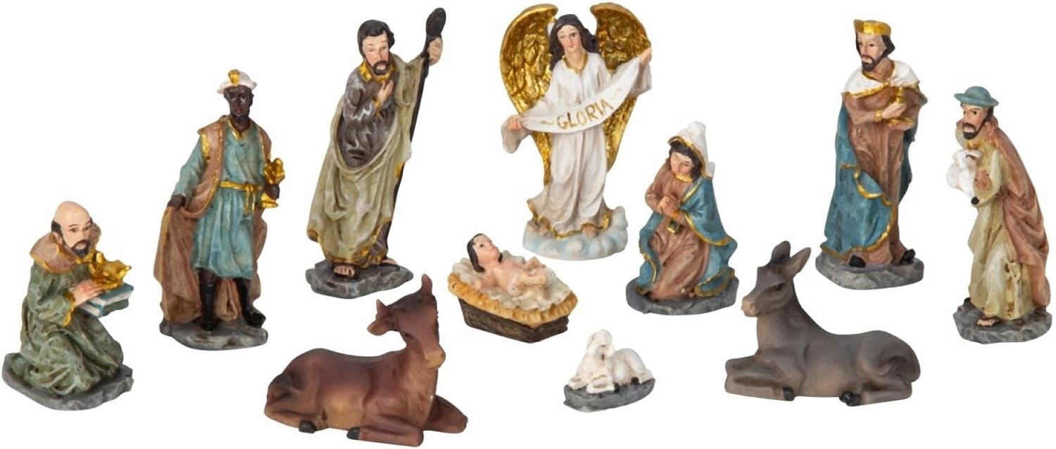 Krippenfiguren Set 11teilig 15-5cm Weihnachtsdekoration Weihnachten Winter