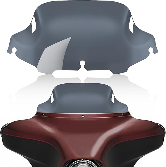 8 Smoke Motorcycle Wave Windshield Windscreen Wind Splitter Fit For 1996-2013 Harley Davidson Touring Street Glide Electra Glide Tri Glide Flht Flhx Flhtk Flhtc Flhtcu