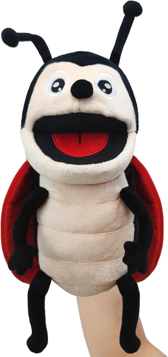 Hand Puppet Realistic Plush Puppet 13",Insect Animal Puppets for Kids Insect Stuffed Animal Hand Puppet with Moveable Mouth,Soft Stuffed Insect Puppet Story Toy Puppets Role Play Show Game