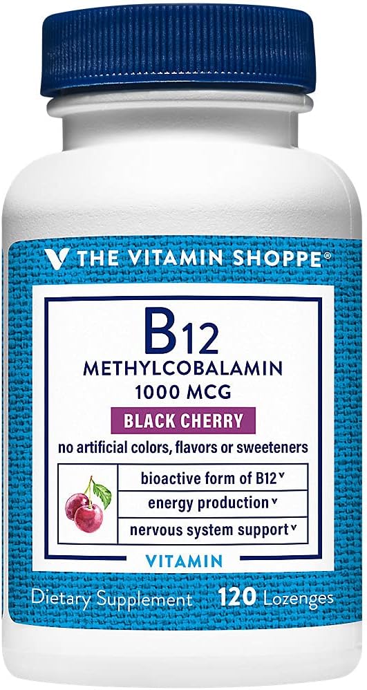 The Vitamin Shoppe Vitamin B12 1,000MCG - Energy Production, Nervous System & Red Blood Cell Support, Daily B Vitamin