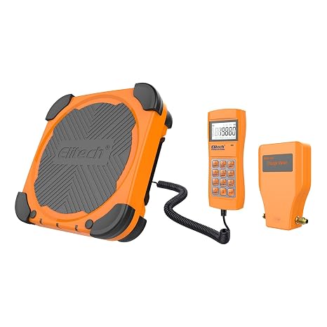 Elitech Wired Refrigerant Scale LMC-200A 330 lbs and Charging Valve