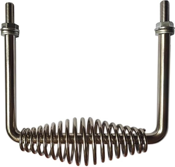 6" Stainless Spring Handle 5" wide overall with 1/2" Steel Rod for BBQ pits Trailers, Custom Metal Projects, Custom Built Grills, Smokers, Pits, Wood Stoves,cabinets