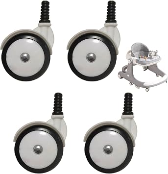 4Pcs Wheels, 1.97 Inch Plastic Removable Baby Walker Wheels Replacement, Walker Accessories for Strollers, Utilisation interieure