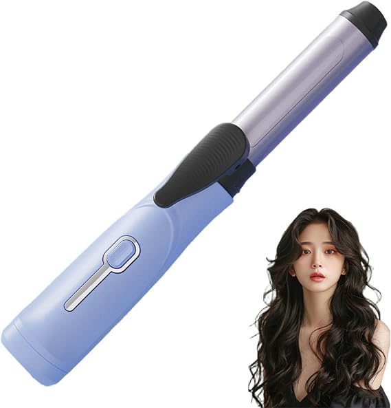 Cordless Curling Iron, Portable Travel Curling Iron with 3 Temperature Settings, 30s Heating, Rechargeable Cordless Hair Curler for Short Hair Styling, 7.9x1.4