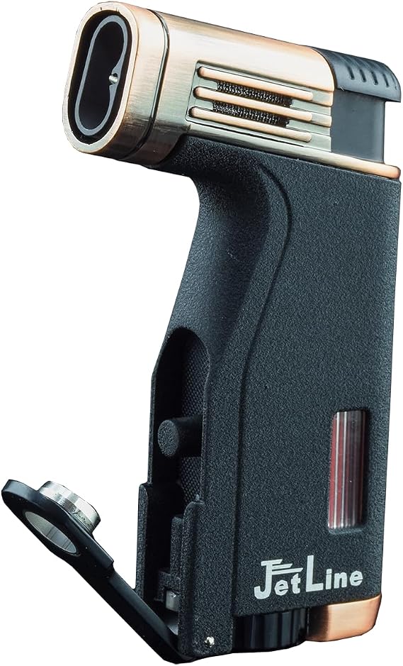 Jetline C-45 Dual Jet Flame Cigar Lighter - Copper - Flip Out Punch Cutter