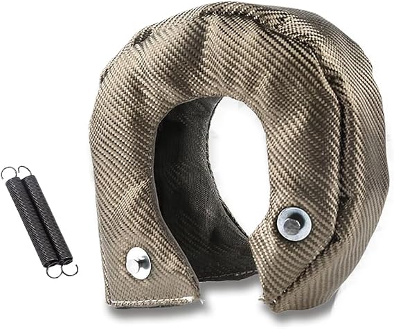 T3 Titanium Turbo Blanket Heat Shield cover wrap for Turbocharger with Fastener Springs