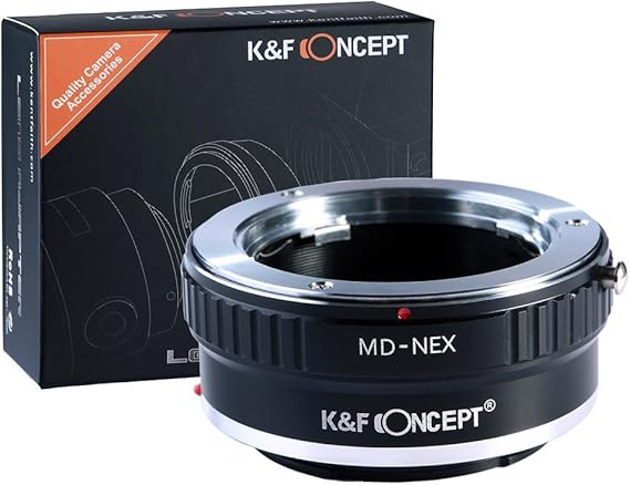 K&F CONCEPT MD-NEX Lens Adapter Ring Lens Adapter E Mount for Minolta MD MC Lenses Compatible with Sony NEX E-Mount Camera