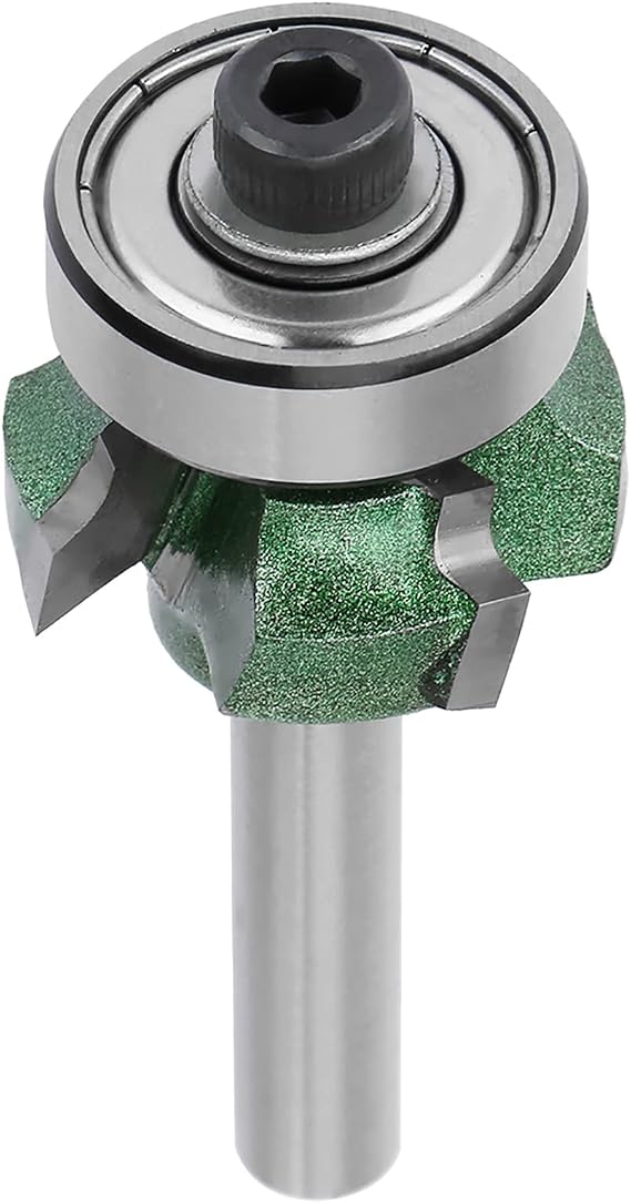 R1/R2/R3 Woodworking Milling Cutter, Trimmer Router Bit, 4 Teeth Trimming Cutter Trimmer Router Bit, for Woodworking Engraving Machine, Trimming After Edges Banding (1/4 * R2)