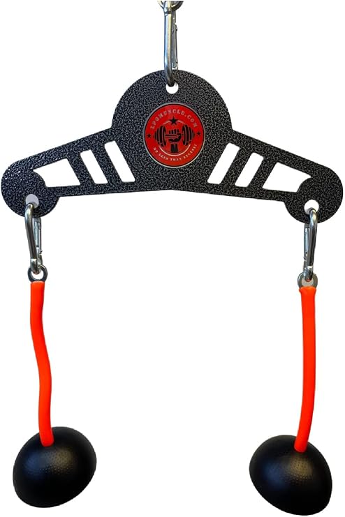 TRIBELLS 'Double Wide' 4" Gripping Domes - Bend & Extend Tricep Workout with Cables - Tricep Attachment Destroys Tricep Rope - Arm Workout Equipment Extreme!