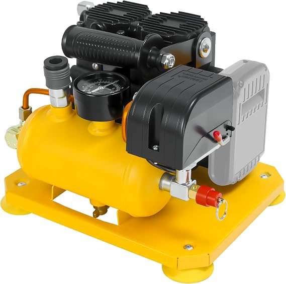 Cordless Air Compressor for Dewalt 20V Battery,Lightweight, Ultra Quiet, Max 116 PSI Pressure, Oil-Free, 0.26 Gallon Tank,65 dB Noise Level Portable Air Compressor, for Brad and Roofing Nailers