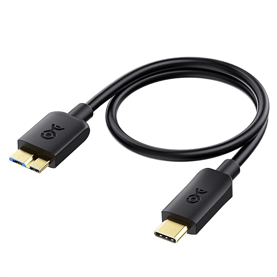Cable Matters 10Gbps USB C to Micro USB 3.0 Cable, Micro B to USBC, 1ft