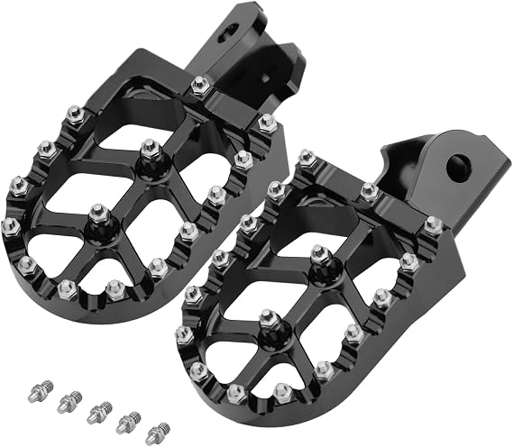 LKV Dirt Bike Foot Pegs Compatible with Surron Light Bee X/S Talaria X3 | CNC Aluminum Pegs for Ebike ERide Pro SS 2.0 3.0 E-Ride Pro SR,Wider Footpegs Pedals Rests,Surron Accessories