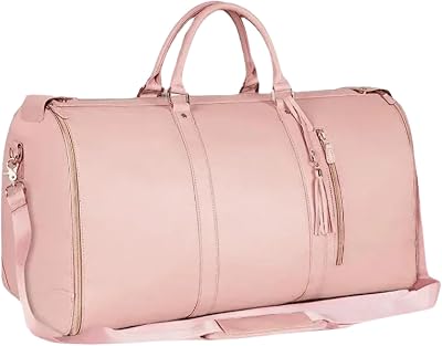 Waterproof Luxe Travel Bags for Women, Luux Bag Duffle for Travel, Emmafy Travelsmart Garment Bag for Women Carry On, Travelher Foldable Clothing Bag Pink