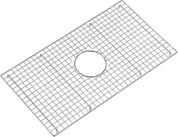 26.2 in. x 14.2 in. Centre Drain Sink Protector with Supersoft Silicone Feet in 304 Grade Stainless Steel