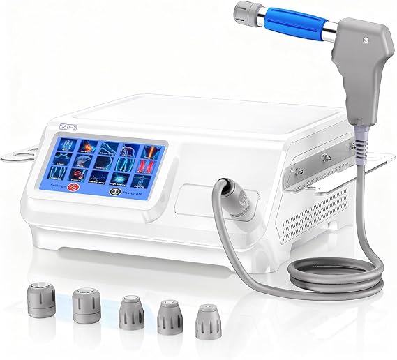 2026 Upgraded Shockwave Therapy Machine with FSA&HSA Q60-2 | Shockwave Therapy Device for Deep Tissue Massager for Back, Elbow, Foot & Shoulder Non-Invasive AC 110V / 60Hz, 0.5~10 Bar