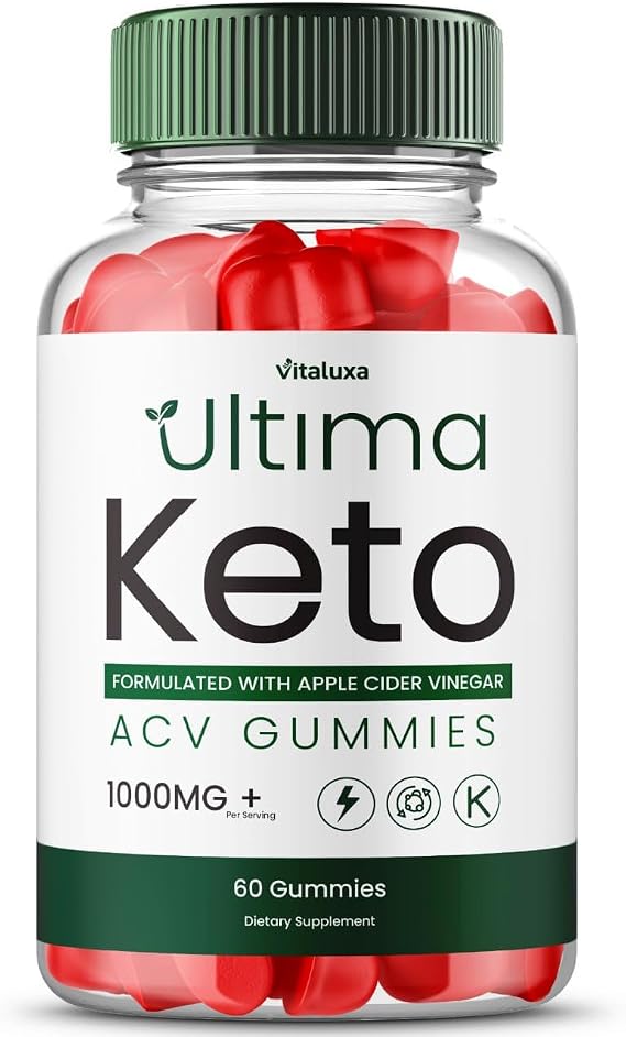 Ultima Keto ACV Gummies - Ultimate Keto Plus ACV Apple Cider Vinegar 525 MG Per Gummy, Ultimaketo+ACV Supplement All Natural Premium Ingredient Advanced Formula (60 Gummies)