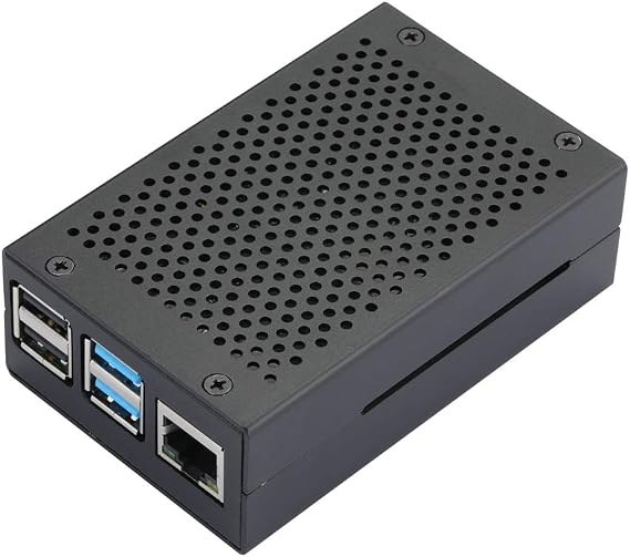 Raspberry Pi 4 Case RPI 4 Aluminum Case RPI 4B Metal Shell Black Enclosure for RPI 4 Model B (Black)
