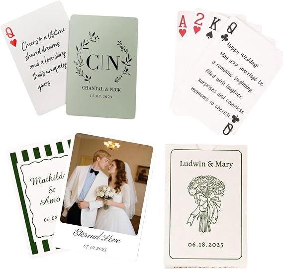 Custom Blank Playing Cards - Personalized Playing Cards with Photo&Name for Family, Graduation Wedding Party Businesses, Playing Card Guest Book