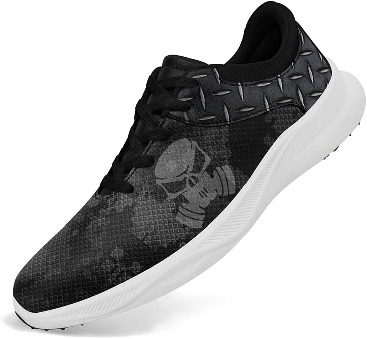 Golf Shoes for Men, Lightweight Camo Design Non-Slip Walking Shoes Breathable Air-Outer Sports Footwear Sneakers