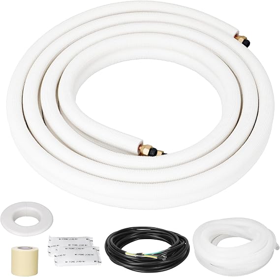 13Ft Mini Split Line Set 1/4" & 3/8" AC Copper Tubing Pipe Extension