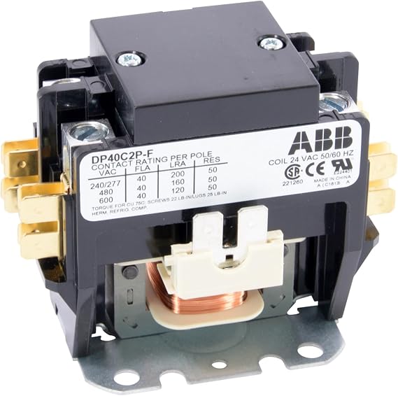 ABB DP40C2P-F 40A, 2P, Definite Purpose Contactor