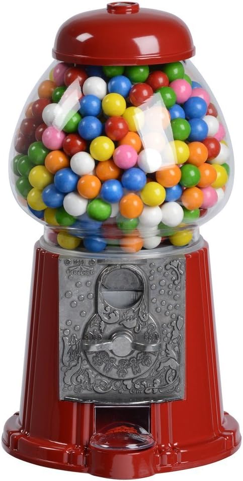 Classic Gumball Machine/Candy Dispenser, 9 Inch - Red