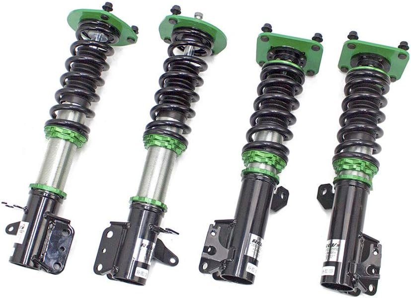 Rev9 R9-HS2-105_4 Hyper-Street II Coilover Suspension Lowering Kit, Mono-Tube Shock w 32 Click Rebound Setting, Full Length Adjustable, compatible with Ford Probe GE 1993-97