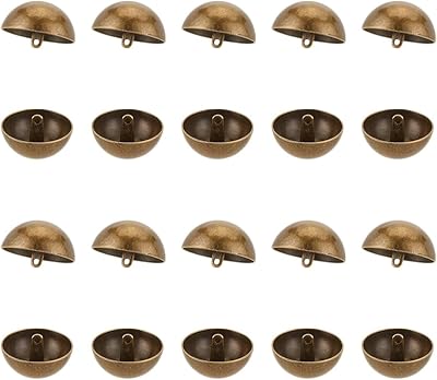 UNICRAFTALE 20Pcs 27mm Shank Buttons 2mm Hole Antique Bronze Domed Buttons Half Round Alloy Sewing Buttons DIY Sewing Clothing Project for Suits Coats Uniforms Shirts Jackets Making