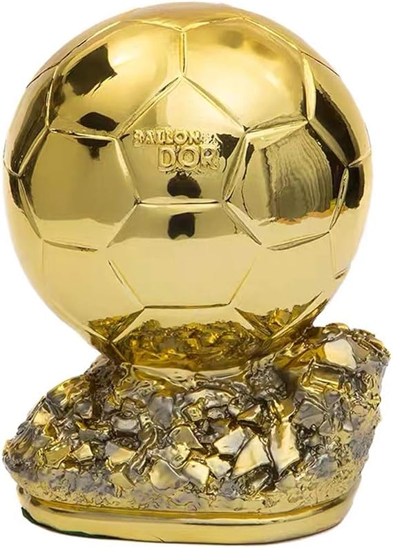 Soccer Trophy Golden Football Trophy Resin Crafts Replica Trophy for Collection/Home Decoration/Awards for Football Matches, Personal Customization Trophy(25cm)