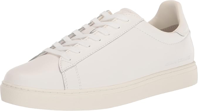 Armani Exchange Men's Low Rise Leather Lace Up Trainers