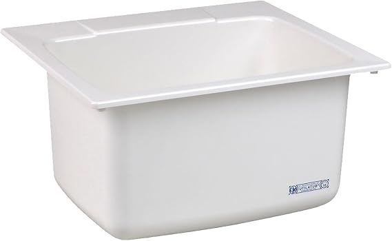 Mustee 10C Utility Sink, 22-Inch x 25-Inch, White