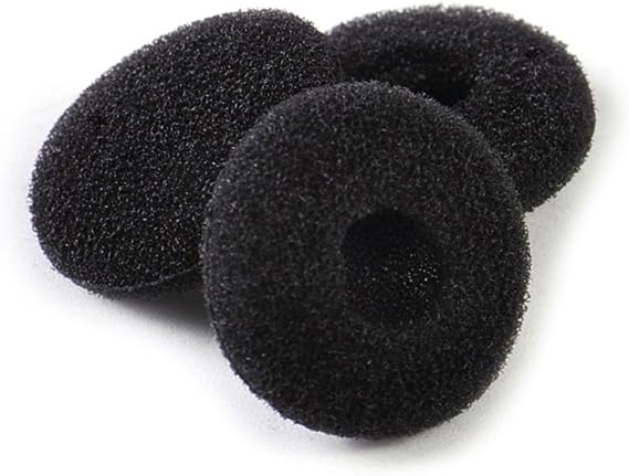 12 Pack(24pcs) 18mm Earbud Foam Earpad, Replacement Sponge Covers for Earphone (Black)